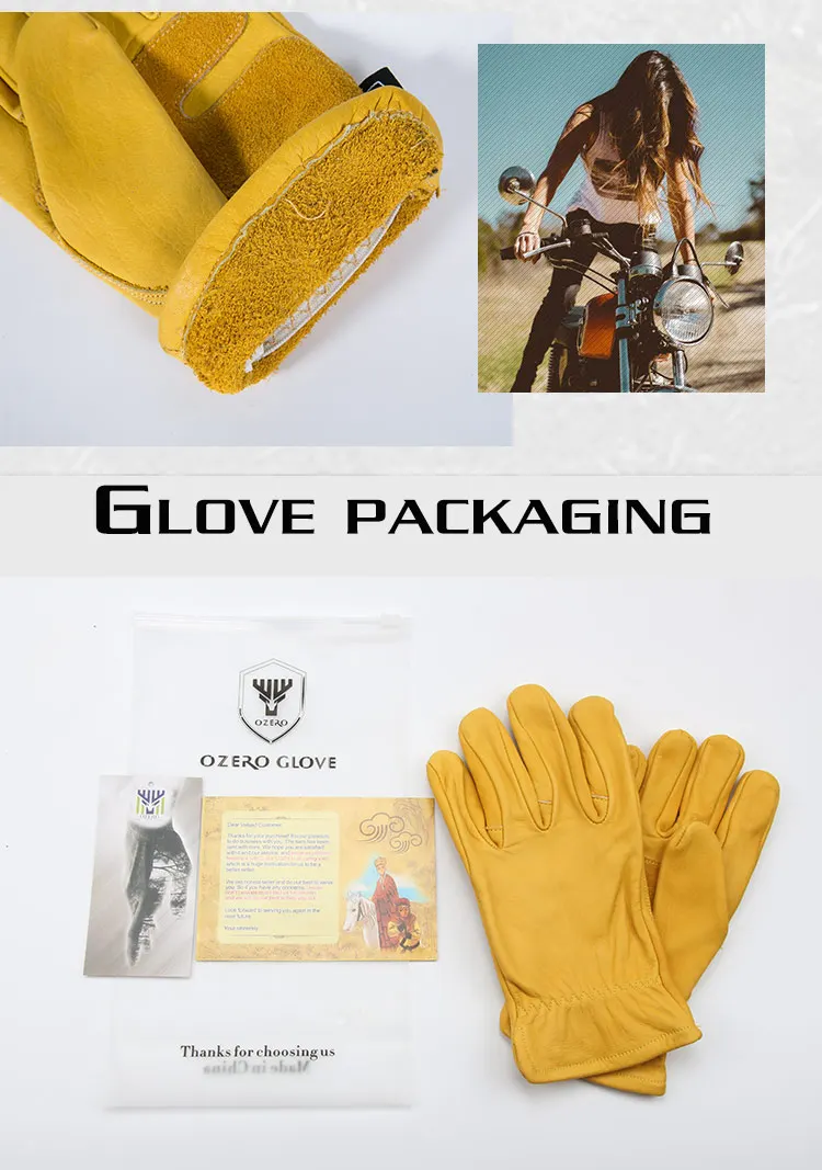Перчатки OZERO из воловьей кожи, натуральная мотоциклетная мотоциклист Байкер, гоночная езда, Ручной Двигатель мото-перчатки для мужчин 1016