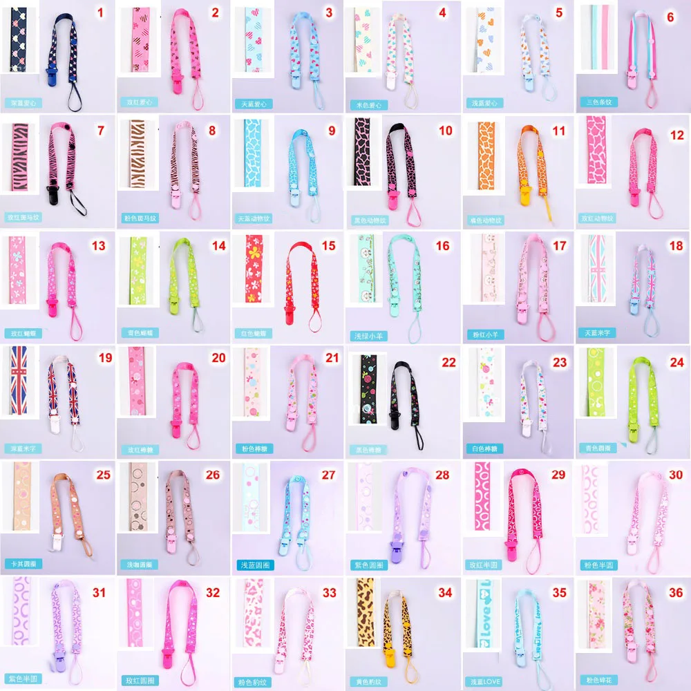 2018 Baby Pacifier Clip Chain Ribbon Holder For Nipples Chupetas Para Soother Pacifier Clips Leash Strap Holder For Infant G0036