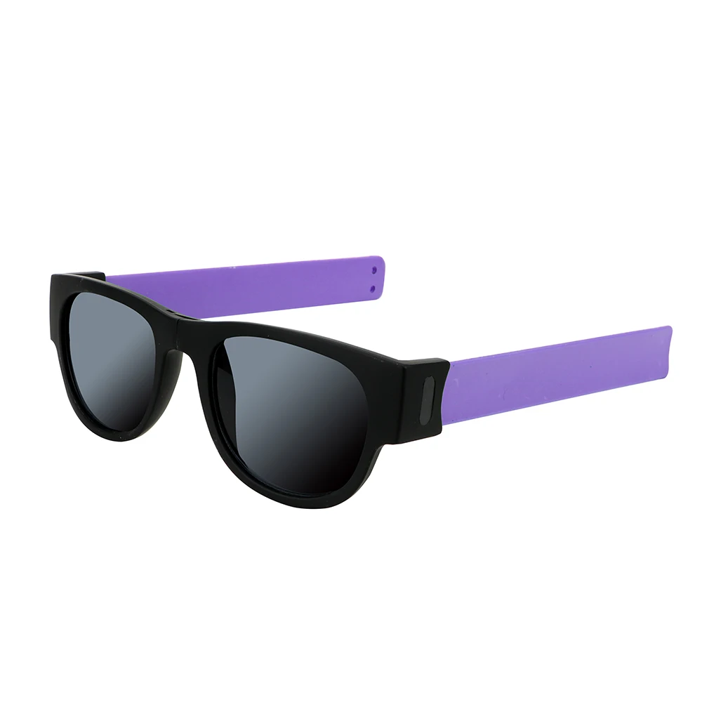 YOSOLO мотоциклетные складные солнцезащитные очки с УФ-защитой Спорт на открытом воздухе Круглые Солнцезащитные очки Защитное снаряжение поляризованные очки - Цвет: Фиолетовый