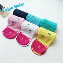 Newest spring/autumn children jacquard velvet pantyhose cute cartoon kitty and fish 80D girls bottoming stockings
