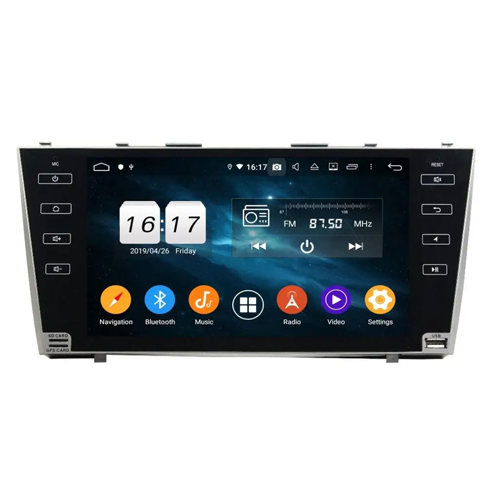 Excellent gb+32gb DSP Octa Core 2 din 9" Android 9.0 Car Radio DVD GPS for Toyota CAMRY 2007-2011 Bluetooth 4.2 WIFI USB Mirror-link 1