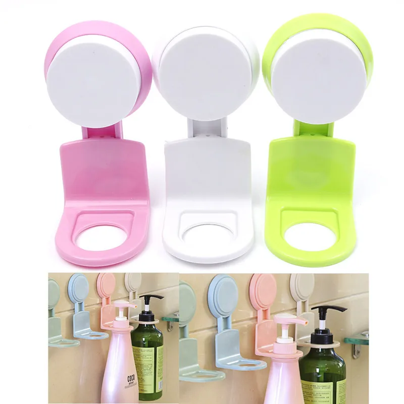 

1pcs Practical Plastic Shampoo Holder Liquid Soap Shelf Hooksrail Home Storage Organization Bath Accessories Tool
