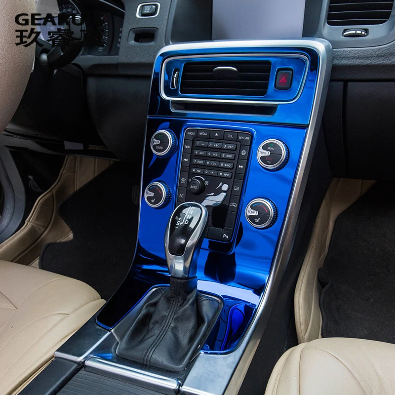 

Car styling Interior Trim Air conditioning CD control panel decoration Stickers covers For volvo S60 v60 cv60 auto accessories