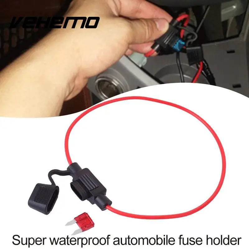 

Vehemo Replacement Motorcycle Power Socket Fuse Holder ATS with Fuse High Quality Mini Blade Waterproof Parts New