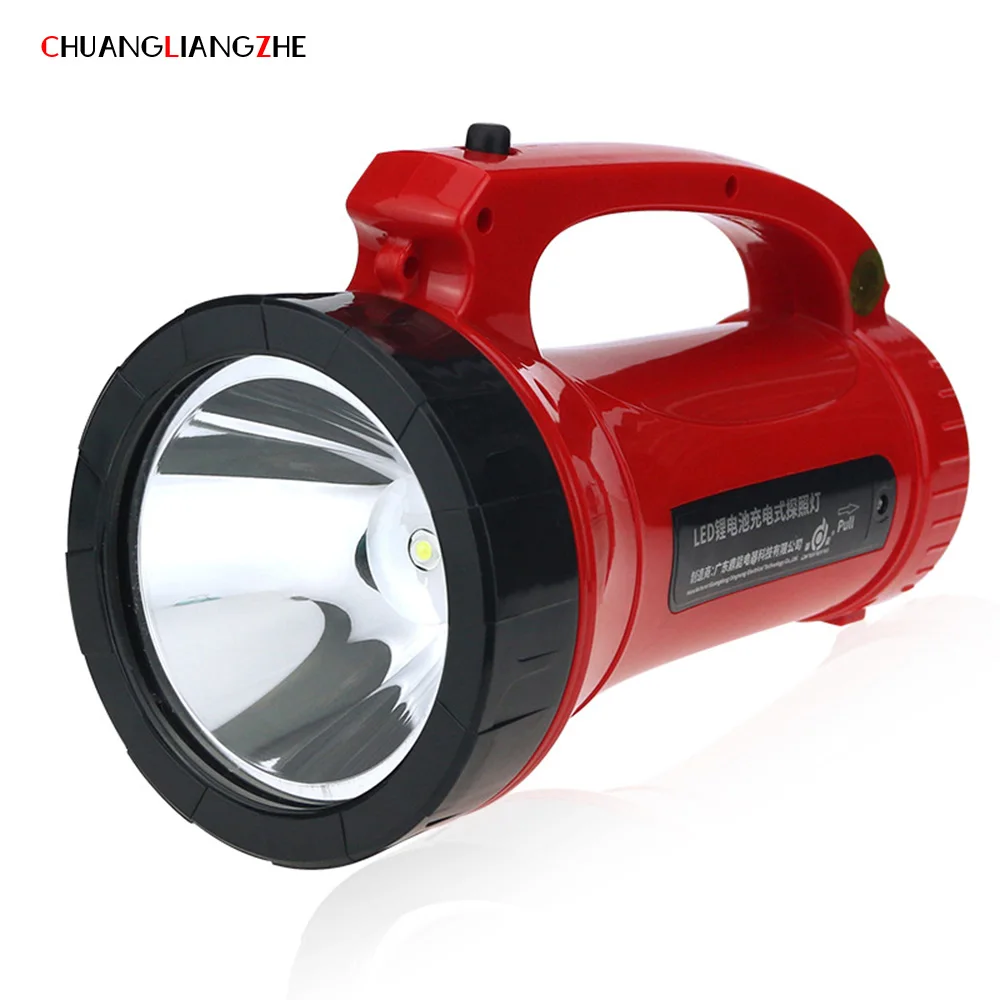 

CHENGLIANGZHE LED Rechargeable Flashlight Outdoor Waterproof Searchlight Lamp Luminarias Camping Light Built-in 18650 Battery