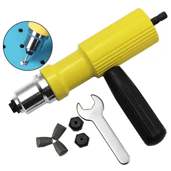 

Electric Rivet Nut Gun Riveting Tool Cordless Riveting Drill Adaptor Insert Nut Tool Riveting Drill Adapter 2.4mm-4.8 Power Tool