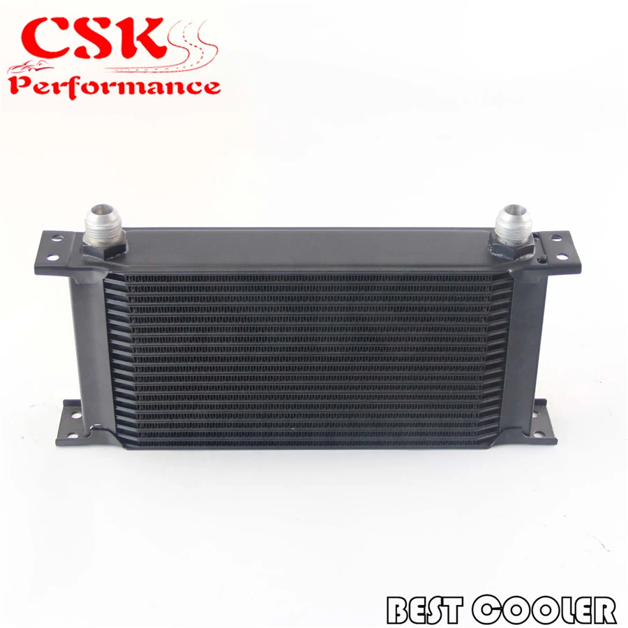 

Universal 19 Row AN10 Engine Transmission 248mm Oil Cooler Black / Silver