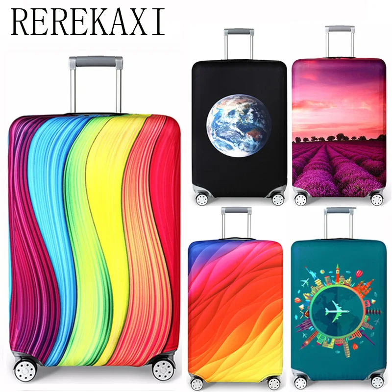 REREKAXI Elastic Fabric Luggage Protective Cover, Suitable18-32 Inch , Trolley Case Suitcase Dust Cover Travel Accessories REREKAXI Elastic Fabric Luggage Protective Cover, Suitable18-32 Inch , Trolley Case Suitcase Dust Cover Travel Accessories