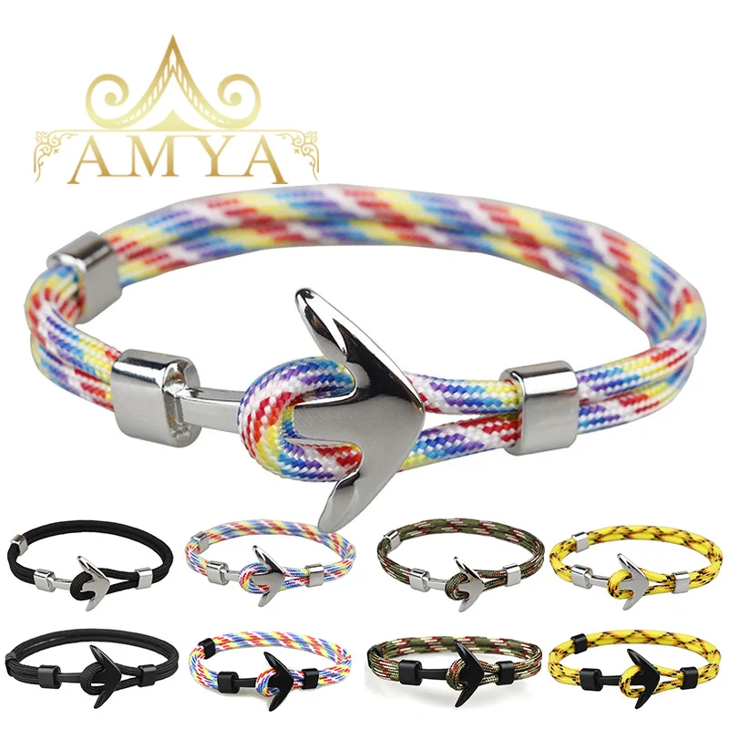 2018 اليدوية مجوهرات الفضة/أسود سبيكة مرساة سوار متعدد الطبقات حبل سلسلة Paracord سوار للنساء الرجال البحرية نمط هدية 2018 اليدوية مجوهرات الفضة/أسود سبيكة مرساة سوار متعدد الطبقات حبل سلسلة Paracord سوار للنساء الرجال البحرية نمط هدية