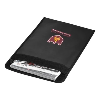 

Document File Bag Organizer Holder Safe Storage Fireproof Money Pouch Cash Bank Cards Passport Valuables for Home Office