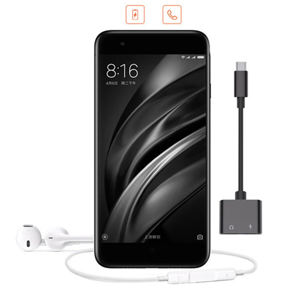 2 in 1 Type-C to 3.5mm Headphone Adapter Cable Audio Cable for Charging Listening Music Calling for Xiaomi Samsung Galaxy C9 Pro 2 in 1 Type-C to 3.5mm Headphone Adapter Cable Audio Cable for Charging Listening Music Calling for Xiaomi Samsung Galaxy C9 Pro