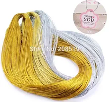 T0005 Cards wrap packing threads Gold/silver/light Gold 1MM Cords 100 meter/pack Label hanging threads death threads
