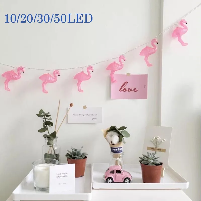 Hot Flamingo Led Fairy Light String Girl Bedroom Romantic