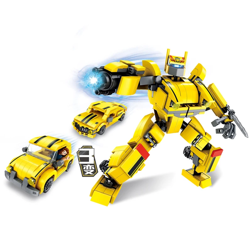 

387pcs Children's building blocks toy Compatible Legoings city Transformation Series Robot Wasp God of War Bricks birthday gifts