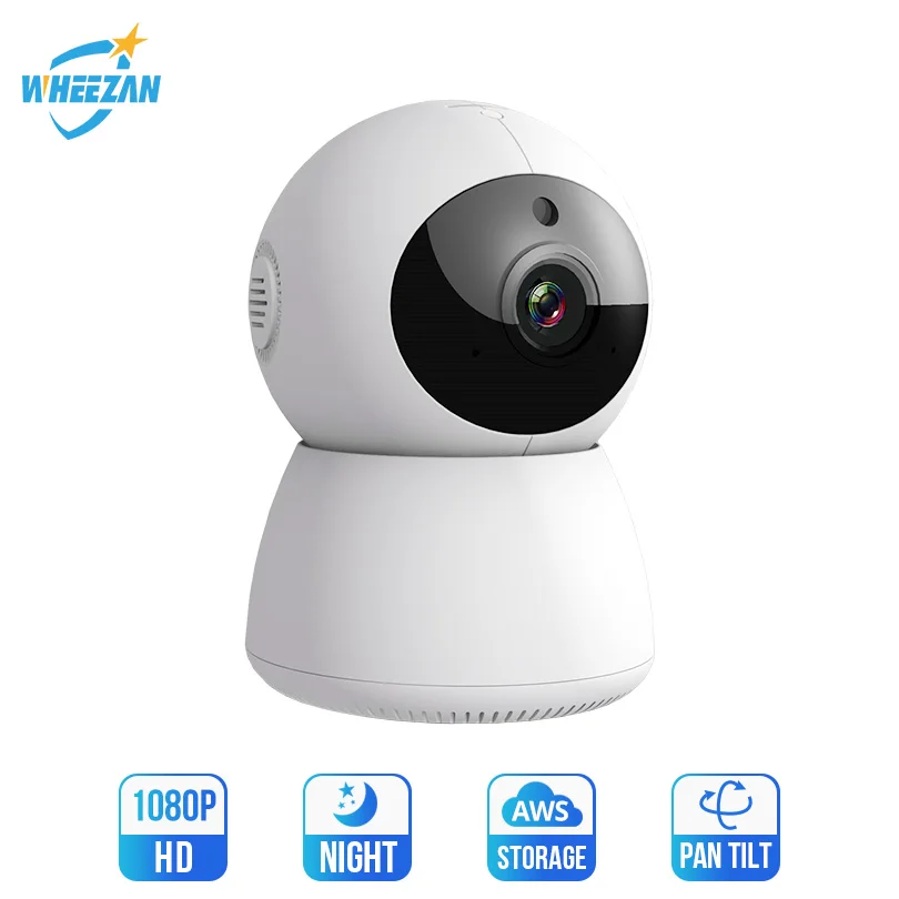 

Wheezan Surveillance Camera Mini Wifi Camera 1080P indoor Baby Security Wireless 2MP Smart Home Pan Tilt Two way Audio HD IPC