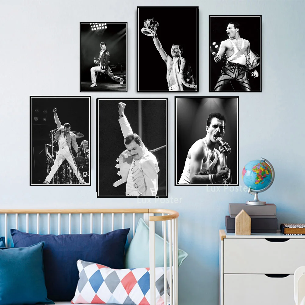 Queen Freddie Mercury Bohemian Rhapsody Art Canvas Poster Painting Wall Picture