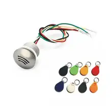 Огнеупорный водонепроницаемый металлический мини 13,56 МГц/125 кГц IC/ID WG26 интерфейс контроля доступа считыватель RFID для управления Лер с 10* брелоками