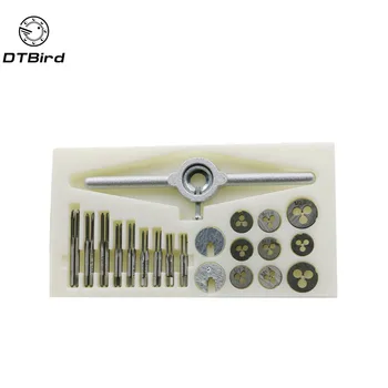 

30pcs Metric Taps Dies Set Mini NC Screw Thread Plugs Taps Carbon Steel Hand Screw Taps Hand Tools DT7