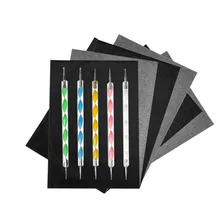200 Углеродистые черные чертежи для отслеживания и 5 шариковых ручек для тиснения с антикоррозийным покрытием Используйте шариковые стилусы для рисования m7