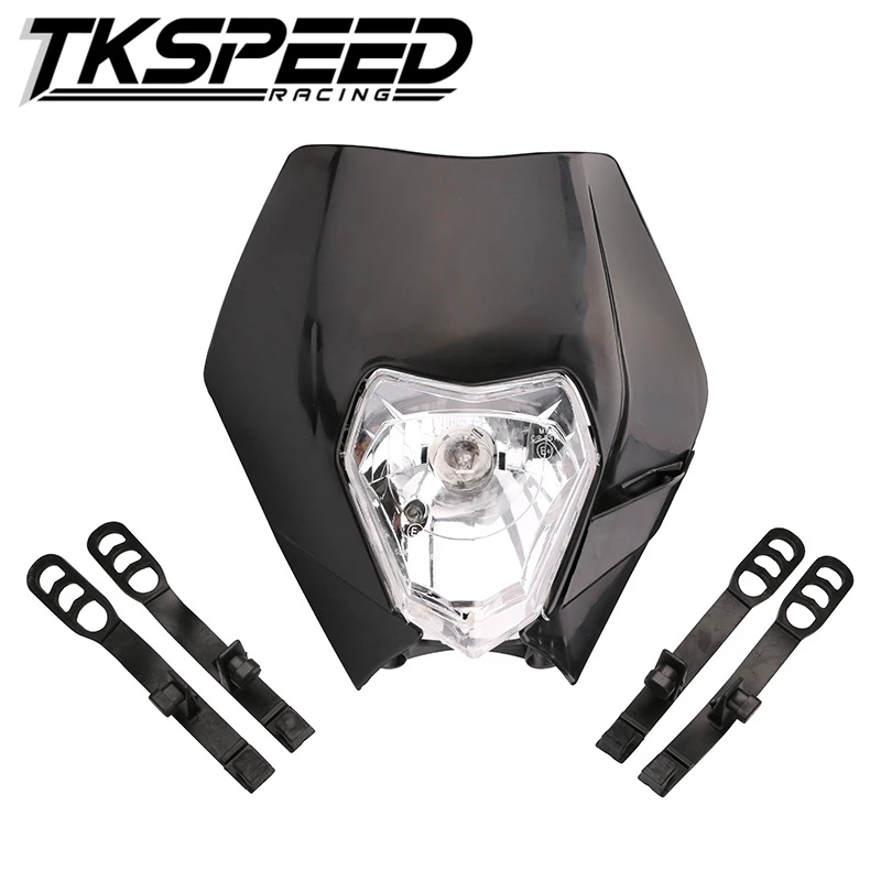 Goede GRATIS VERZENDING TKSPEED Universele motorfiets Enduro Koplamp kuip Met Bulb Motocross Koplamp voor KTM SX EXC
