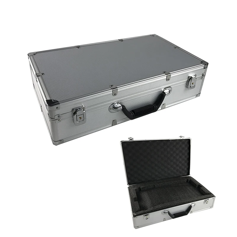 

500x300x120mm Portable Aluminum Tool Case Suitcase Toolbox File Box Impact Resistant Safety Case Equipment Camera Case with Foam