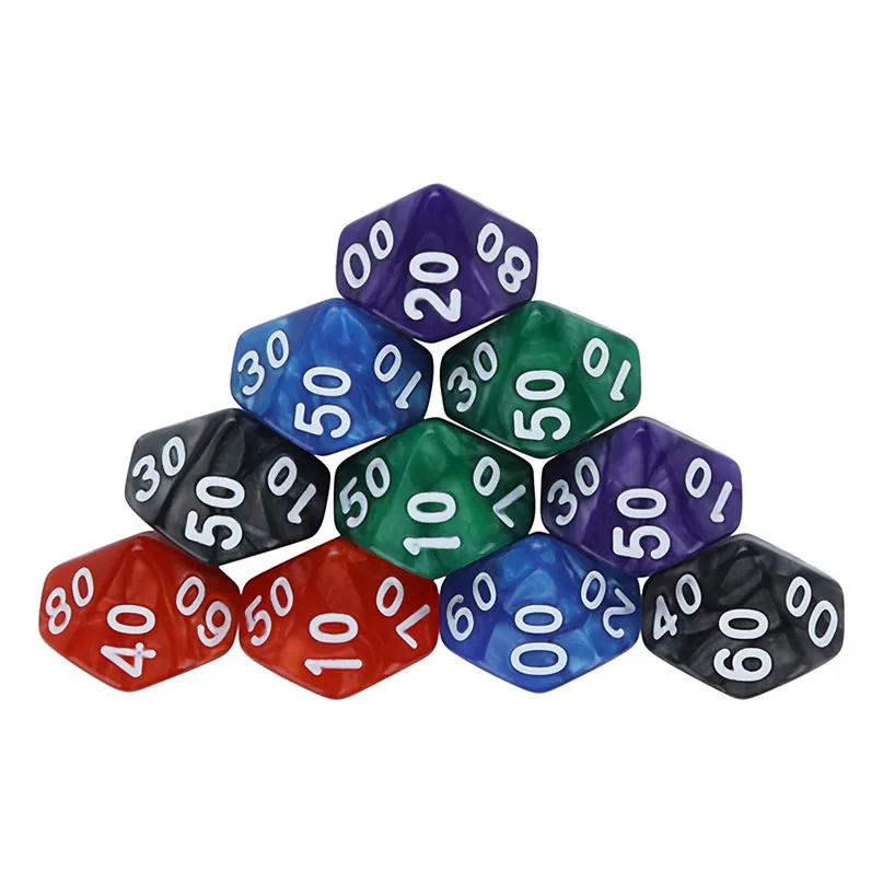 Digital Dice For TRPG Game Dungeons & Dragons Polyhedral D4-D20 Multi Sided Acrylic Dice A perfect gift 6710pcs dice #2h07 (2)