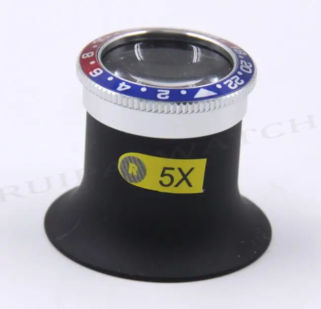 Первоклассное качество 3X/5X/10X/20X часы коллекторы лупа для глаз RLX SubMariner и GMT серии - Цвет: Blue Red  5X