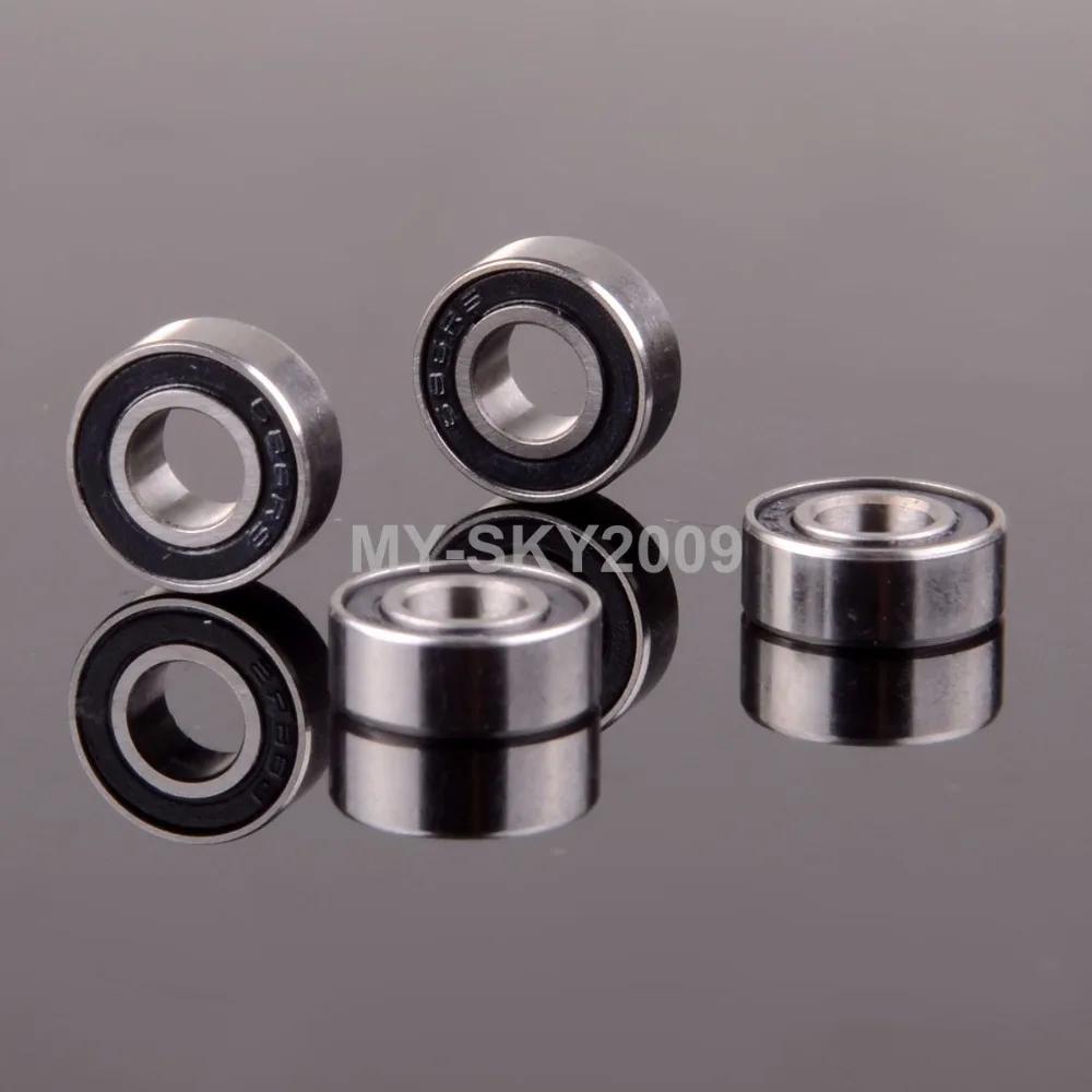 4 шт. 6x13x5 мм 686RS 686-2RS черные резиновые шарикоподшипники 6*13*5 подходят для
