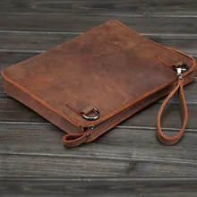Top Quality Genuine Leather Crazy Horse Cowhide font b Men b font Messenger font b Shoulder