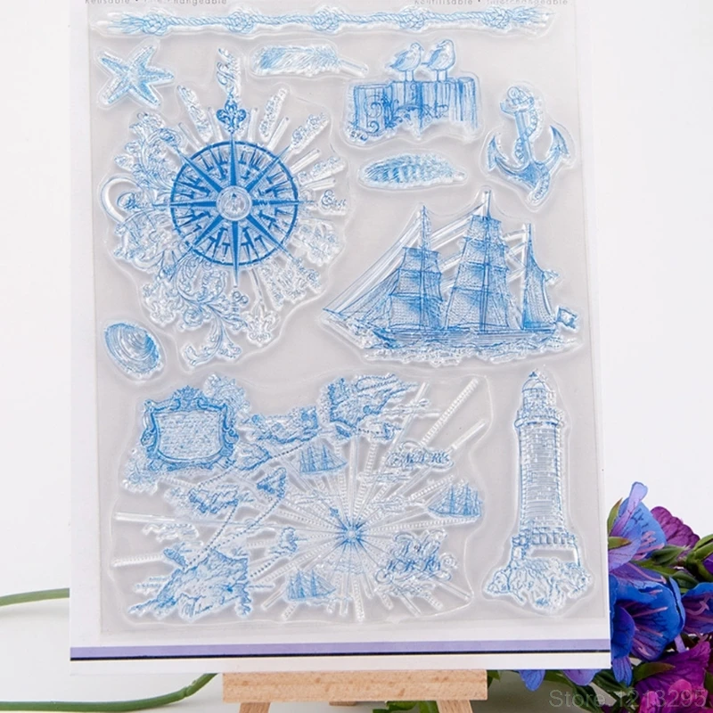 

Boat Clear Transparent Silicone Stamp DIY Scrapbooking Craft Card 14*18cm W215