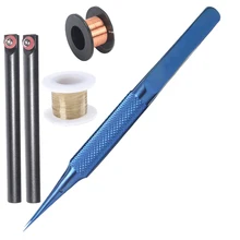 Титановый сплав Fly провода Пинцет+ 0,02 мм эмалированный проводник медный провод ремонт отпечатков пальцев+ 0,08 мм ЖК-экран Seperator