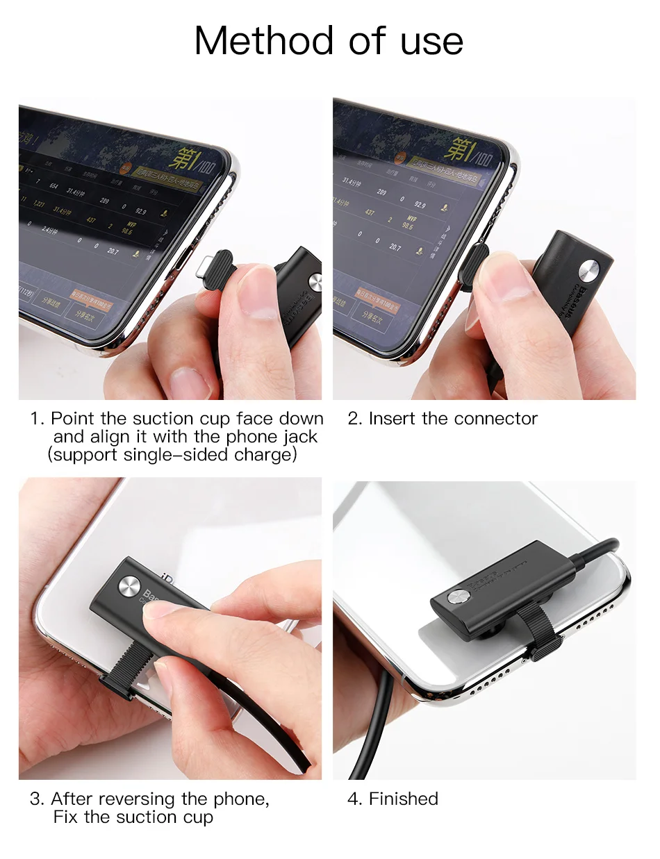 Baseus USB кабель для зарядного устройства для iPhone 6 6s 7 8 X мобильный игровой кабель 8Pin кабель для быстрой зарядки для iPhone 5S 5 кабели для мобильных телефонов