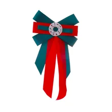 Двухцветная бабочка галстук Женская рубашка брошь галстук воротник цветок тесьма со стразами двойной бант