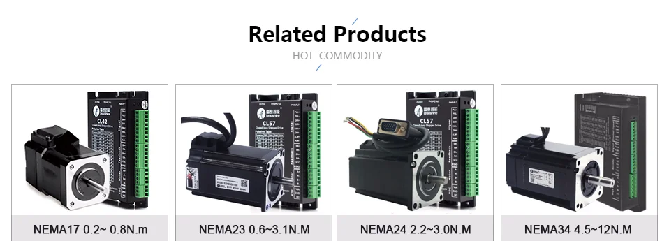Leadshine NEMA17 замкнутого цикла шагового двигателя 42CME серии + драйвера CL42 DC Вход напряжения 24-48VDC