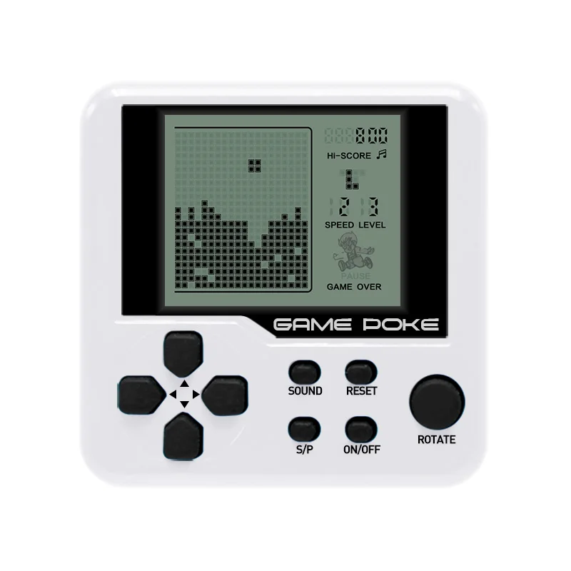 2 шт. ретро мини matchboxtetris дети консоль для детей игры игроки встроенный 26 игр ЖК-дисплей Портативный электронные развивающие игрушки - Цвет: White