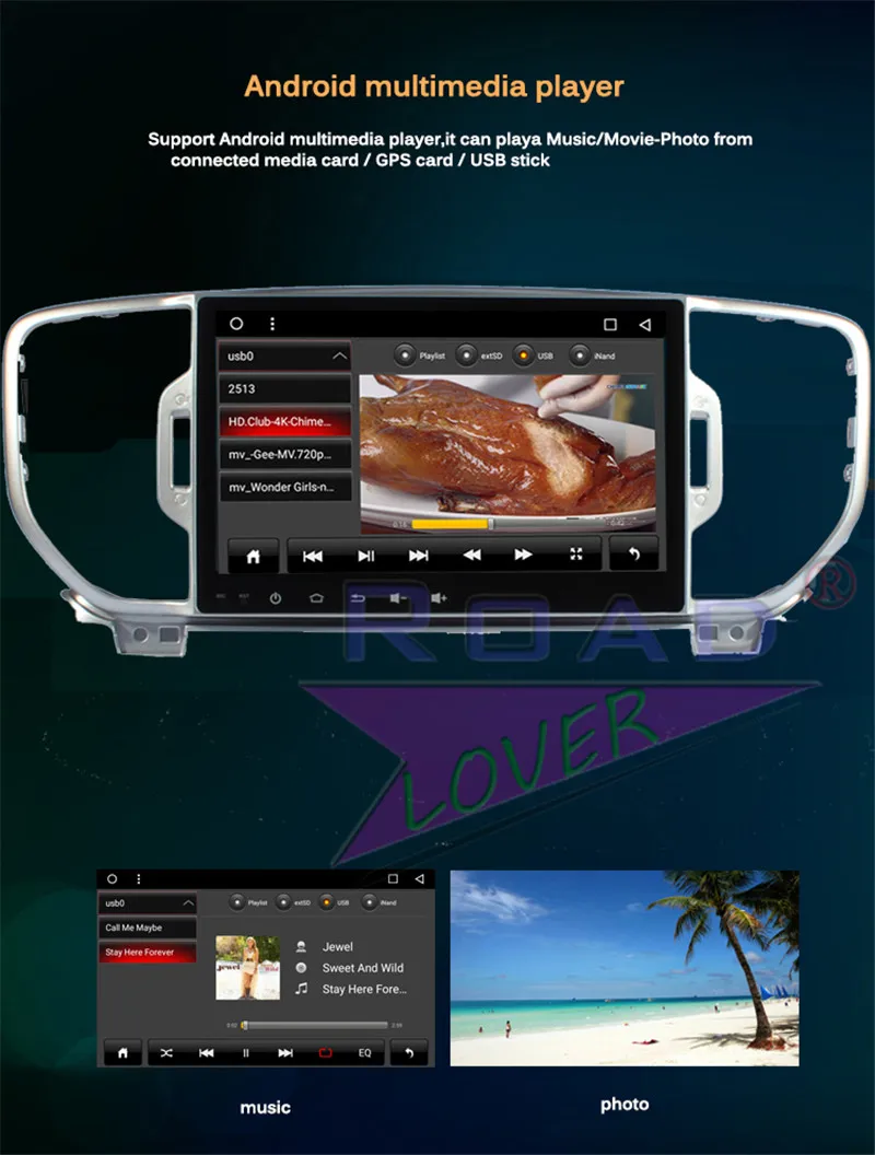 Excellent Roadlover Android 8.1 Car Multimedia Player Radio For KIA SportageR 2015 Stereo GPS Navigation Autoradio Magnitol 2 Din NO DVD 13