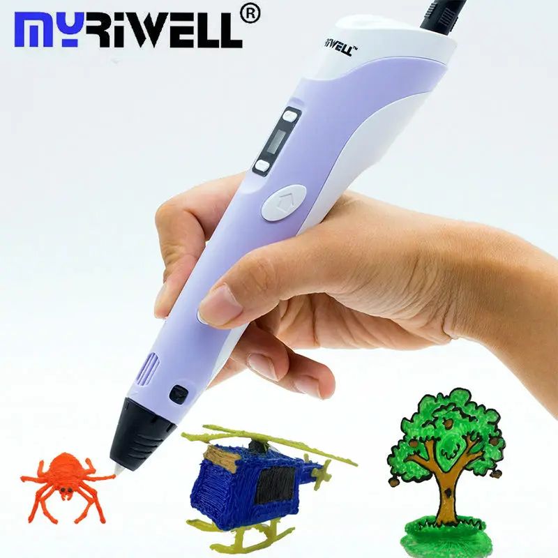 Myriwell 3D Pen 2nd Generation LCD 3D Drawing Printing Pens 3d Magic Pen With 100m ABS