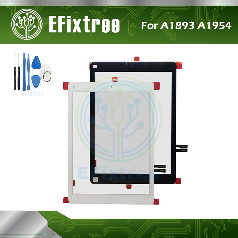 Полный черный белый протестированный A1893 A1954 сенсорная панель стекло дигитайзер для iPad 6 поколения 6 сенсорный экран передняя панель