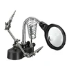 LED Light Soldering Iron Stand Holder Station Clamp Clip Helping Hands Magnifying Glass Magnifier Repair Power Tool Accessory ► Photo 2/6