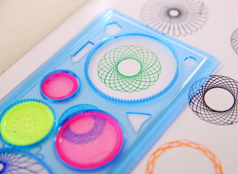 Spirograph Набор для рисования, блокирующие зубчатые колеса, многофункциональные аксессуары, линейка, художественный инструмент, развивающие игрушки для детей, ручка для рисования