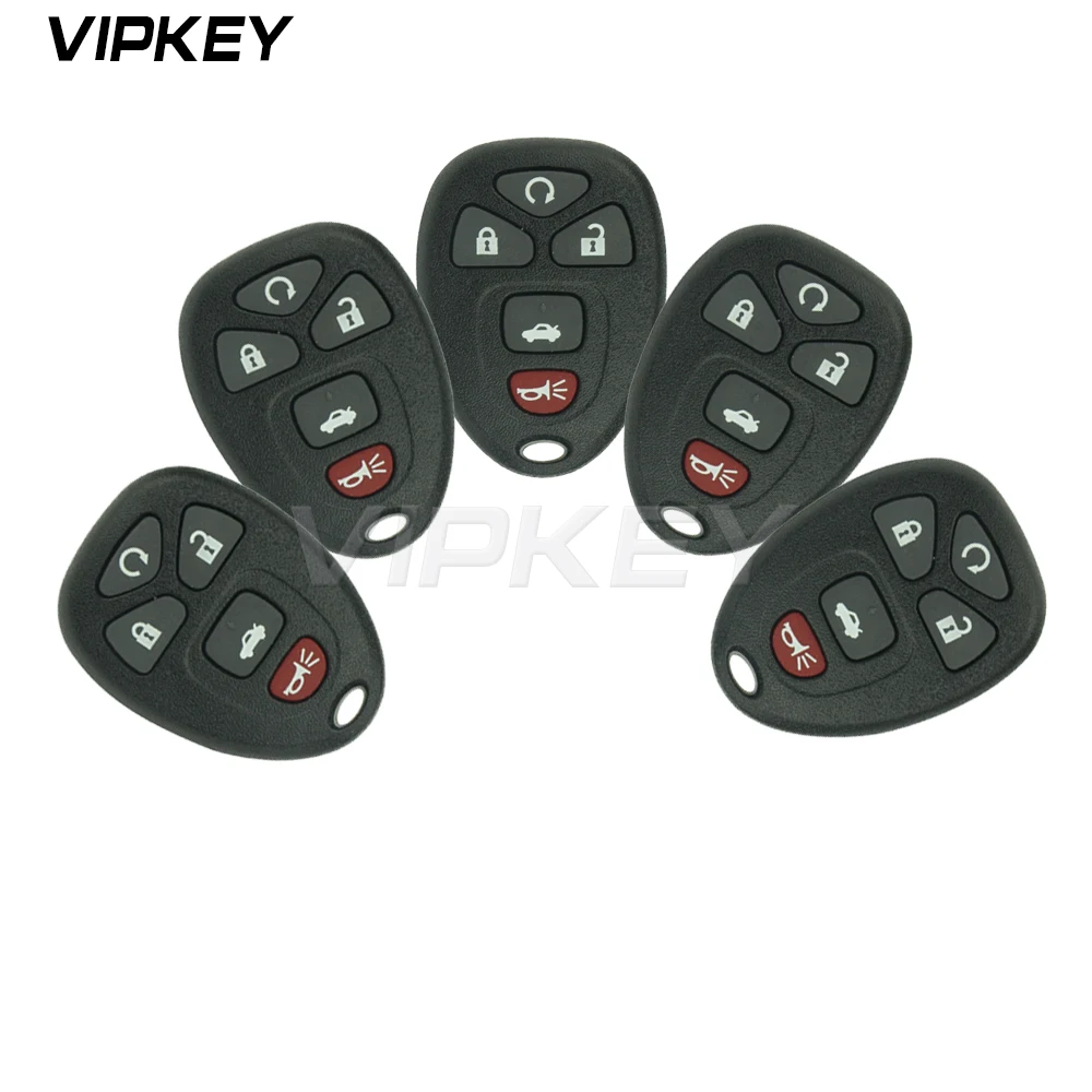 Remotekey 5pcs Remote Car Key Fob Case Shell Cover OUC60270 OUC60221 For Cadillac For Chevrolet For Buick 2006 - 2011 5 Button