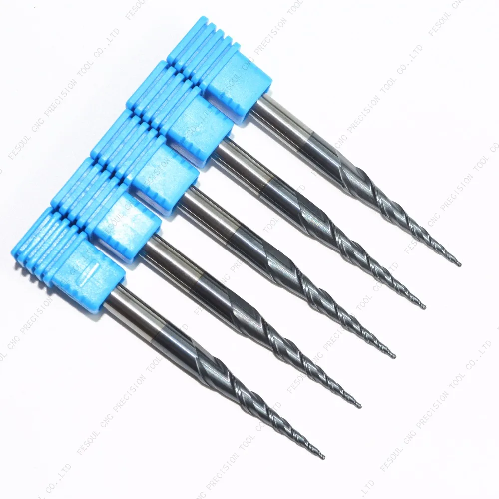 5PCS-Free перевозка груза, 6 мм* R0.5* 30,5* 75L, твердый карбид cnc со скошенным шариковым наконечником гравировальная фреза для контурной обработки, радиальные сферические конус деревообрабатывающий фрезерный станок