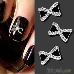 

10pcs 3D Rhinestone Bowknot bow Nail Art Glitters Decoration Manicure Tips tools 000J 01BJ