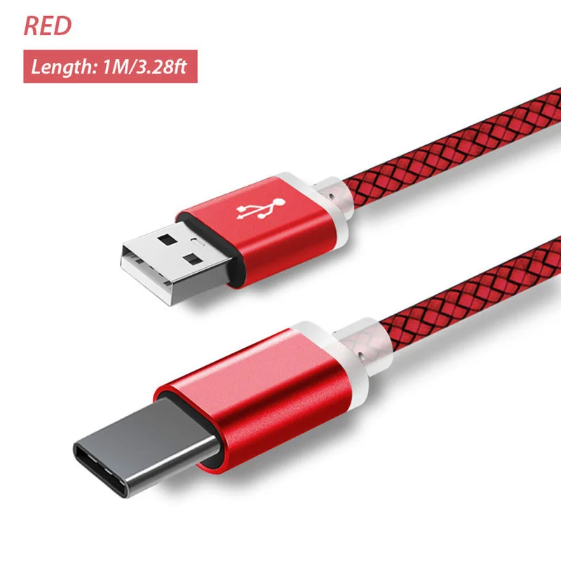 9 мм Длинный Usb type C кабель для Blackview Bv9700 Bv9600 Pro Bv6800 Bv9500 Oukitel K12 Z2 Pro Расширенный зарядный кабель Usb-c - Цвет: Red type c