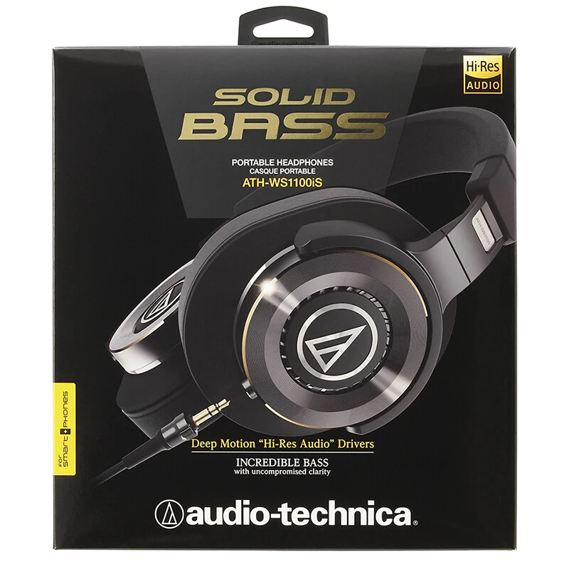 Audio-Technica ATH-WS1100iS проводные наушники портативные Hi-Fi Hi-Res Твердые басы Профессиональный с микрофоном пульт дистанционного управления