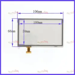ZhiYuSun 4,3 дюймов используется Gamin 660 4 резистивный сенсорный Панель 106*66 навигатор с сенсорным экраном 106 мм * 66 мм стекло ЖК-дисплей дисплей