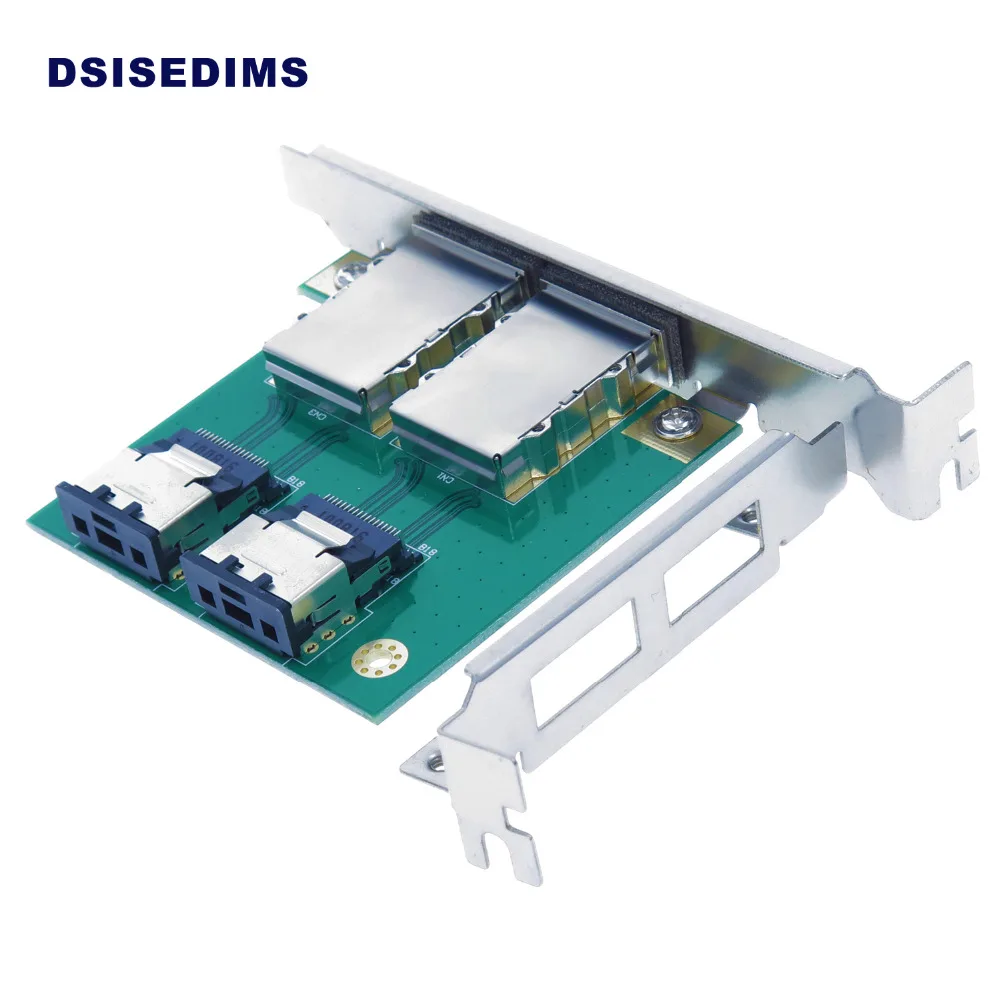 Dual Port Internal Mini SAS 4i SFF 8087 to External Mini SAS 4x SFF