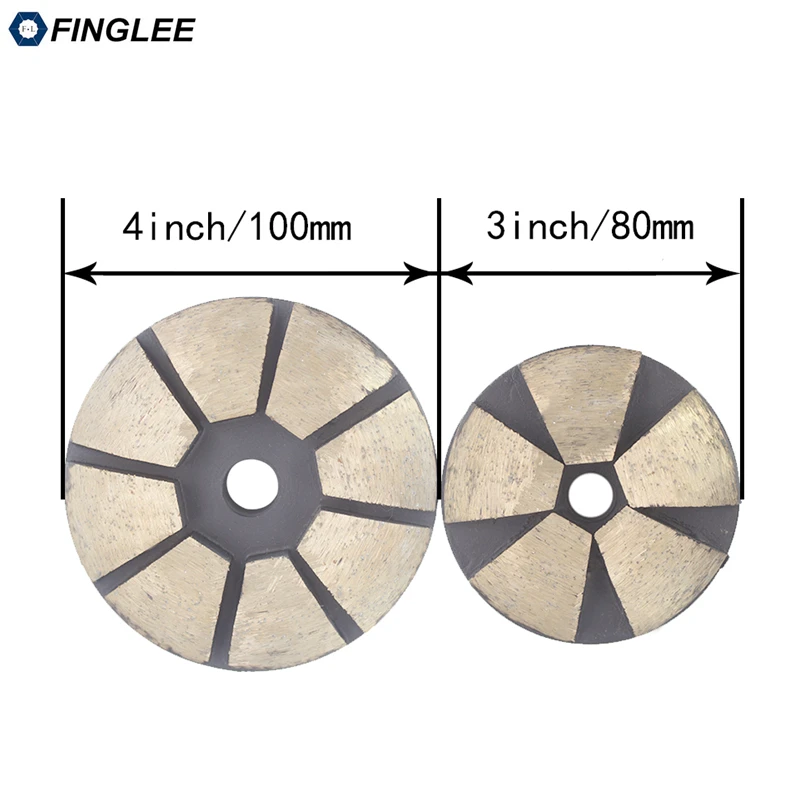 FINGLEE 3 дюйма/4 дюйма, резьба m14 5/8-11 кривая шлифовка алмазная шлифовальная чашка колесо абразивное колесо выравнивающие колеса