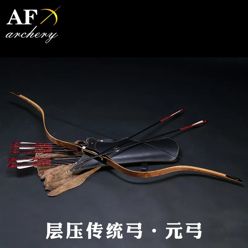 20-50# Customized Archery Traditional YuanBow Rosewood Laminated Bow Recurve Bow Longbow for Outdoor Hunting Shooting