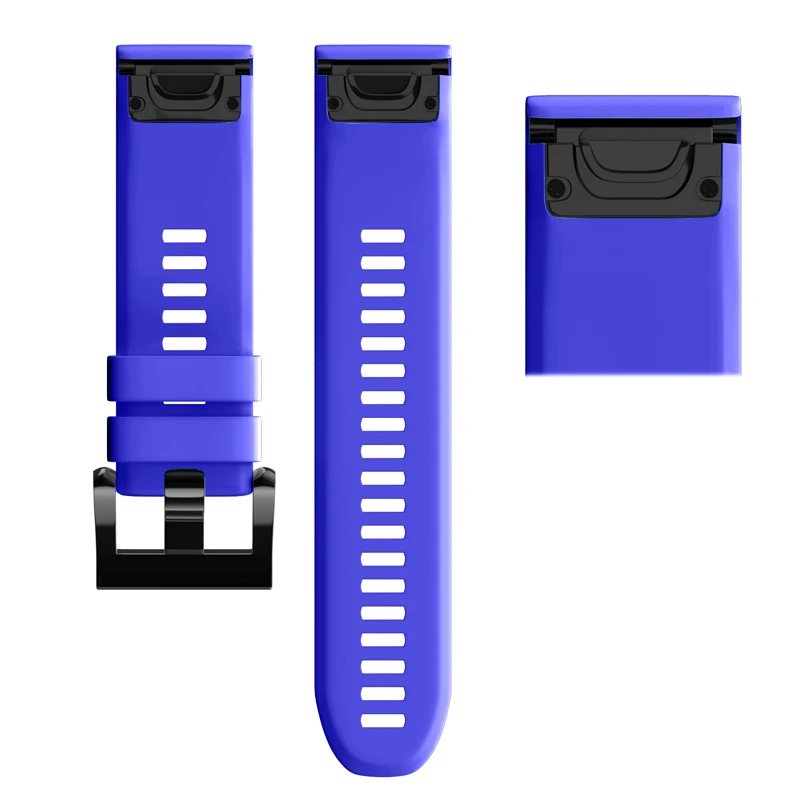 Fivstr 26 22 20 мм Quick Release силиконовый ремешок для часов браслет для Garmin Fenix 5X5 5S плюс 3 3HR s60 D2 Mk1 EasyFit Смарт-часы - Цвет: Lake Blue